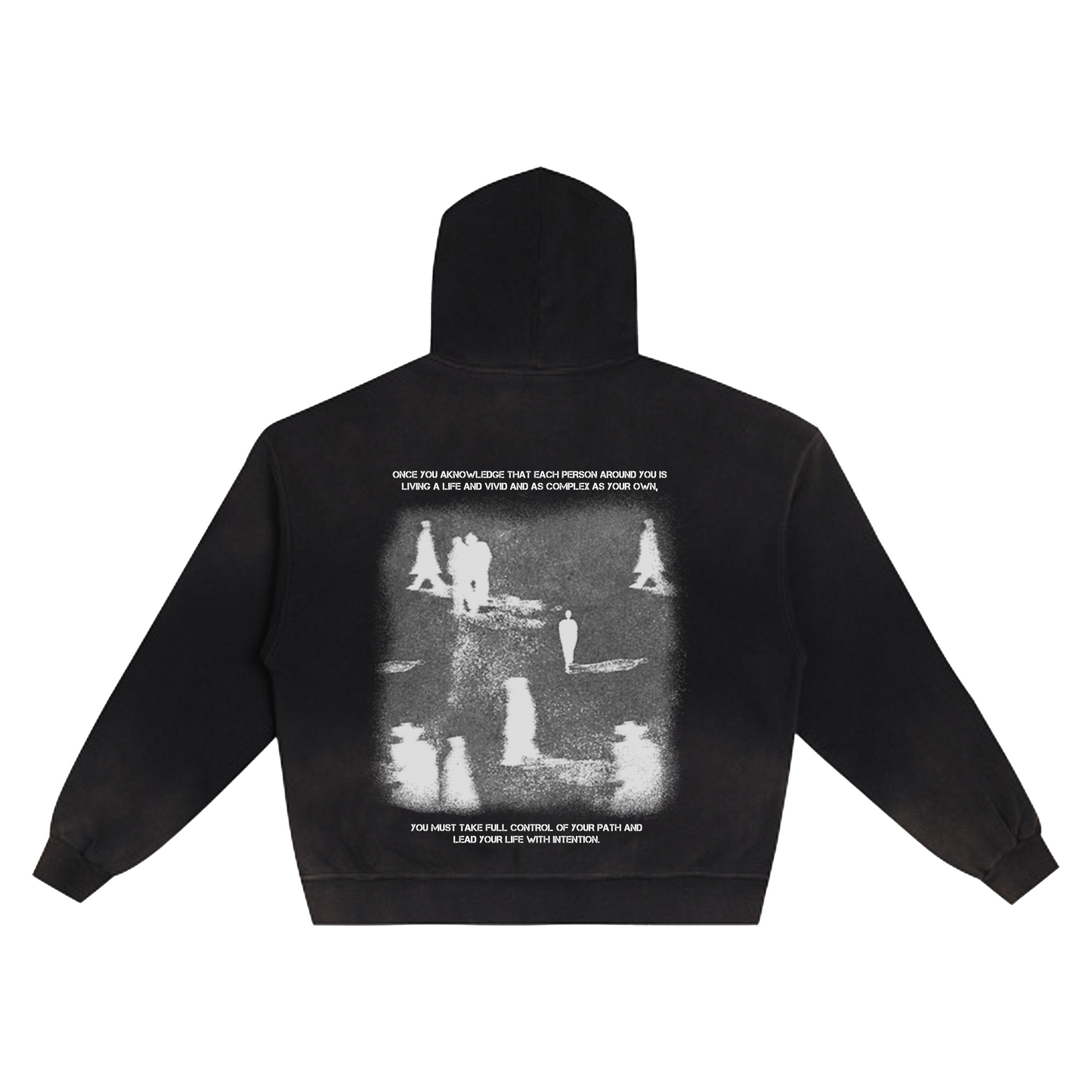 BLACK "ACKNOWLEDGEMENT" HOODIE