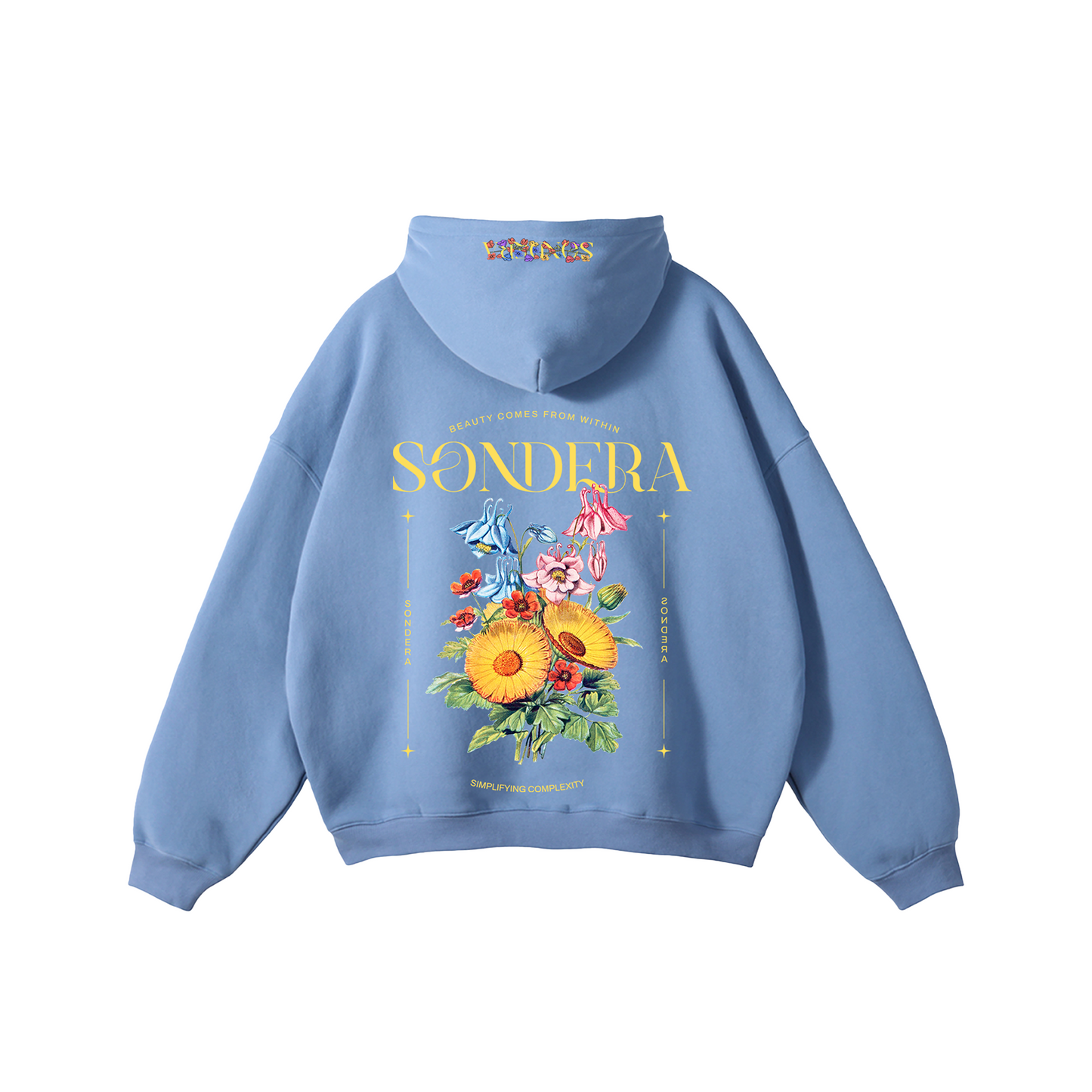 BLUE "BLOOM" PULLOVER HOODIE