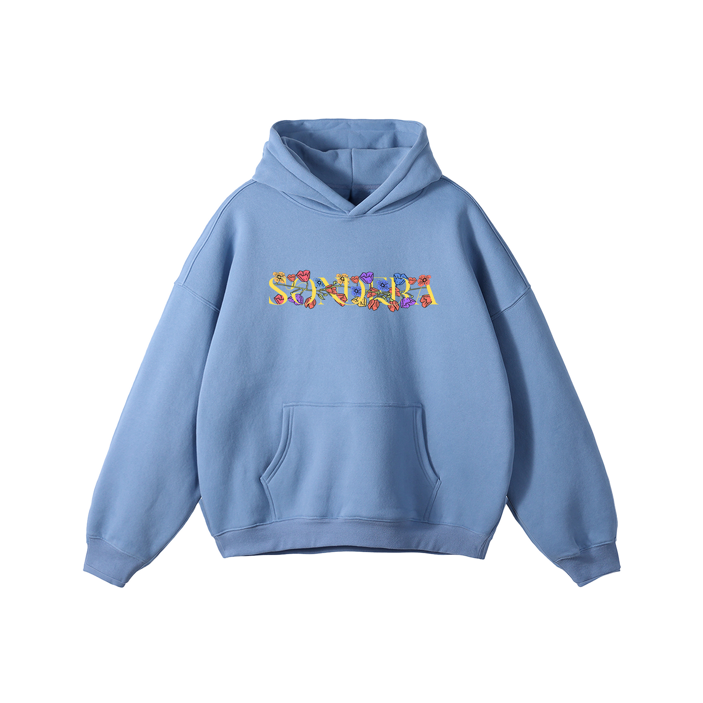 BLUE "BLOOM" PULLOVER HOODIE