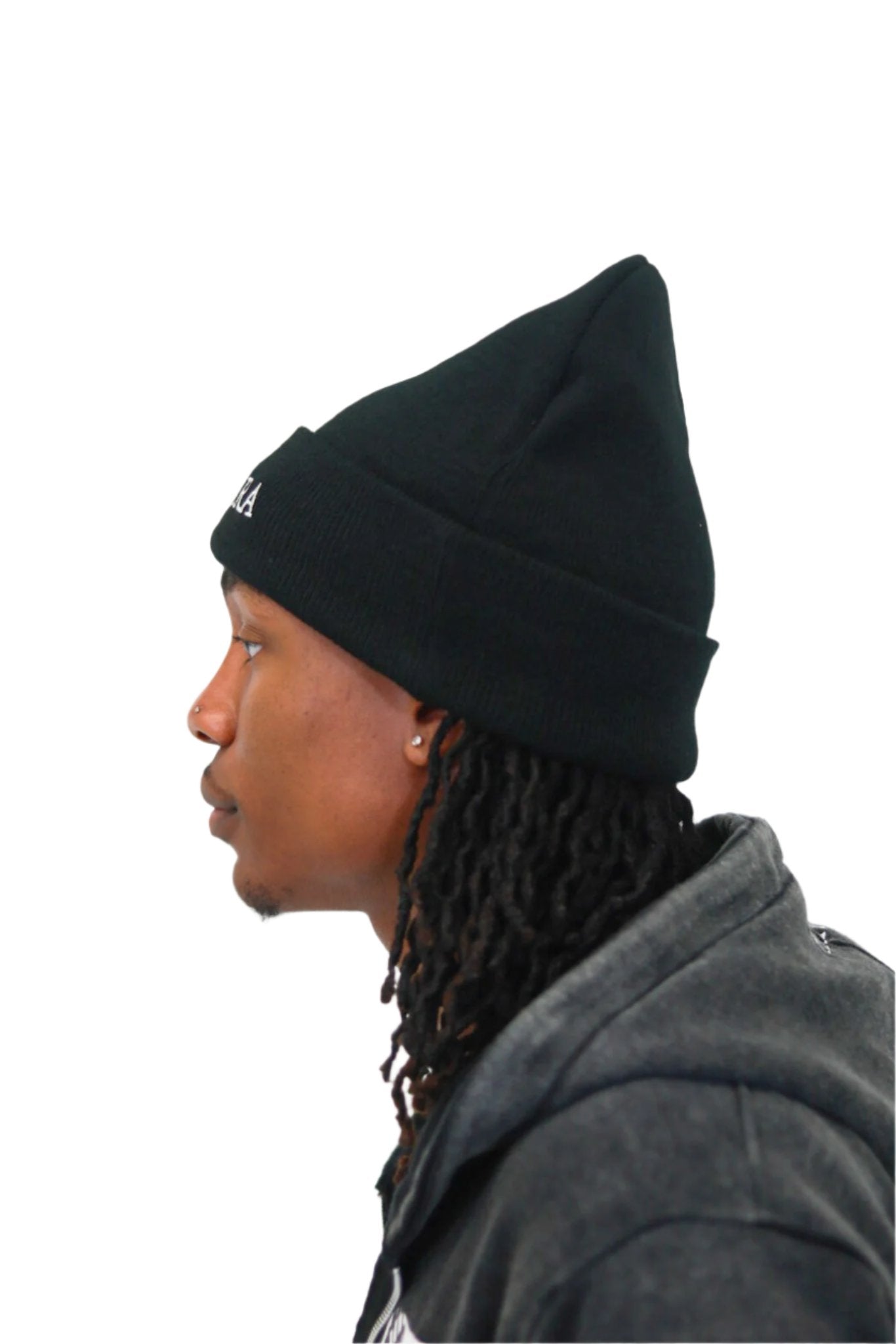 BLACK SATIN LINED BEANIE
