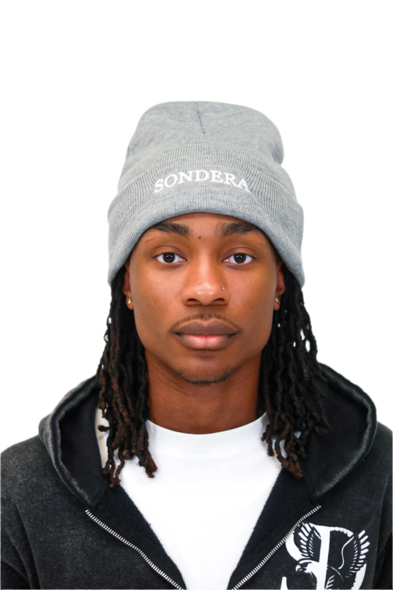 GREY SATIN LINED BEANIE