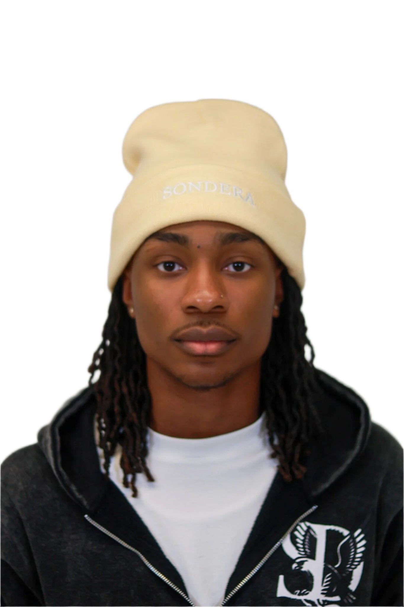 BEIGE SATIN LINED BEANIE