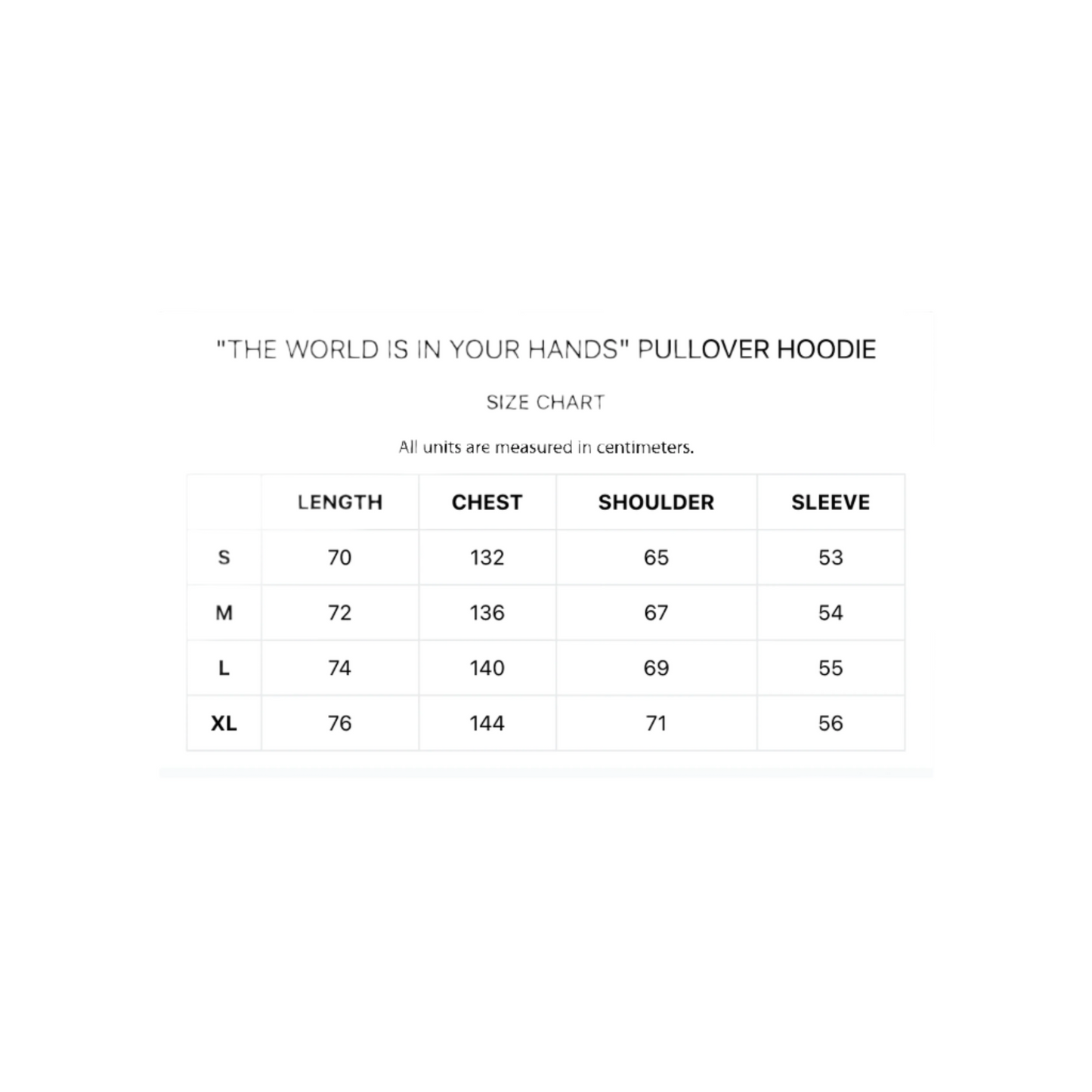 BLUE "THE WORLD IS IN YOUR HANDS" PULLOVER