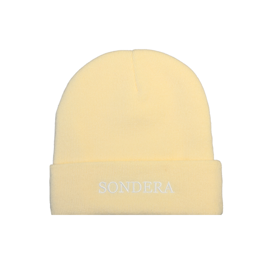 BEIGE SATIN LINED BEANIE