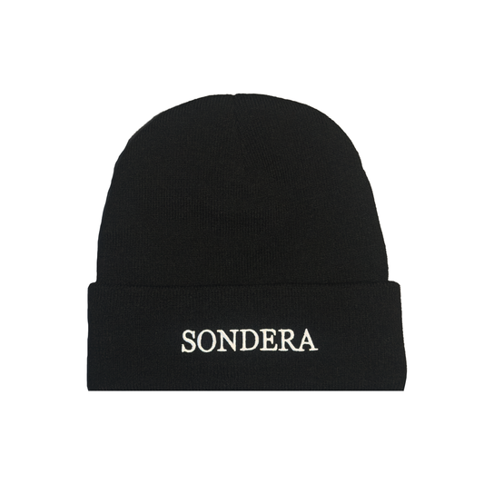 BLACK SATIN LINED BEANIE