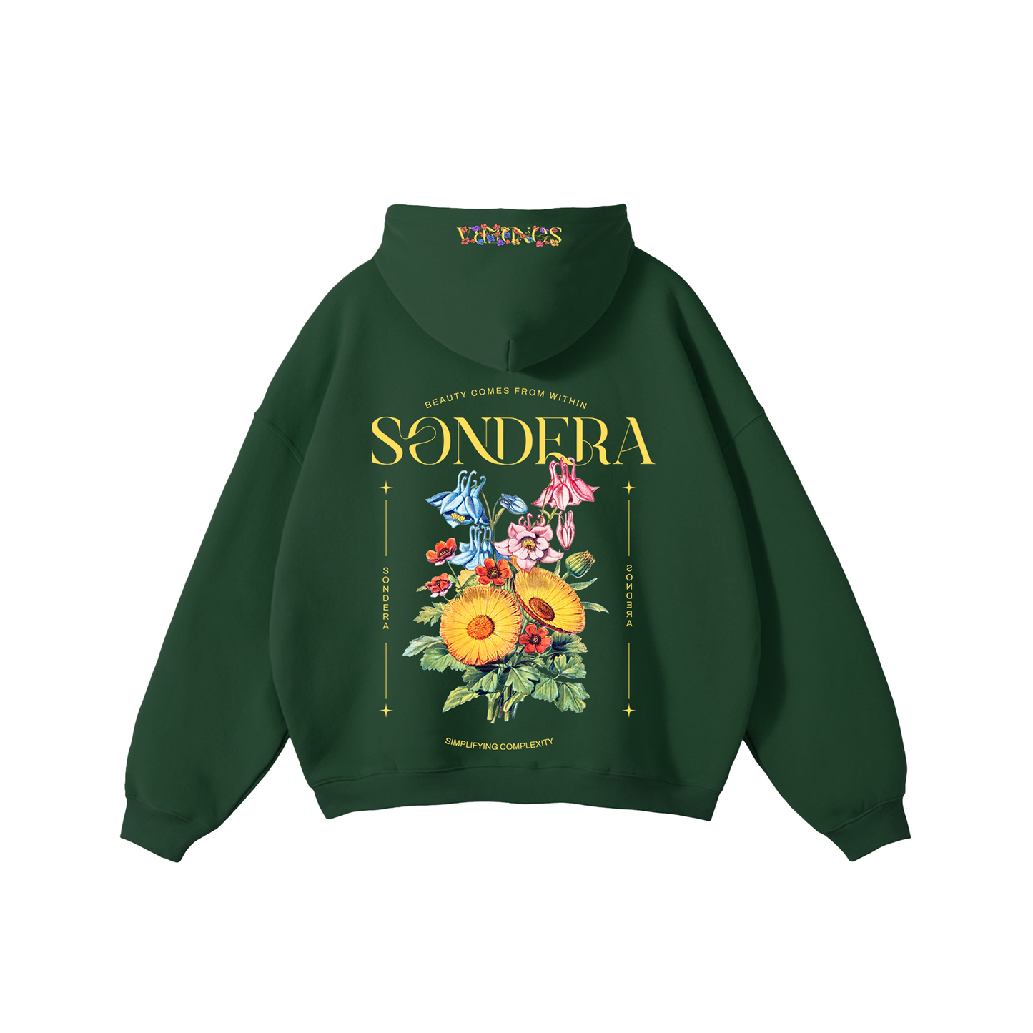 GREEN "BLOOM" PULLOVER HOODIE