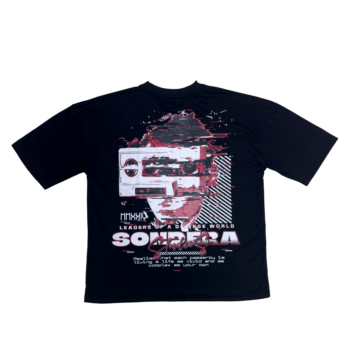 BLACK AND RED "INTRO TAPE" TEE
