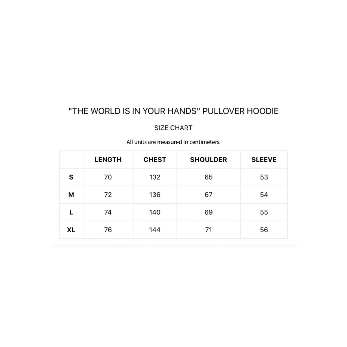 BLACK "THE WORLD IS IN YOUR HANDS" PULLOVER